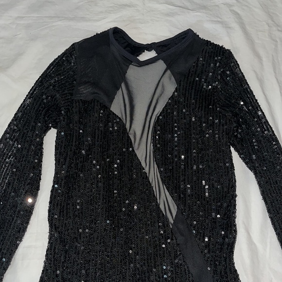 Katherine Mayo Black Woman's Bodysuit Dress With Sleeves Size S - Picture 2 of 5